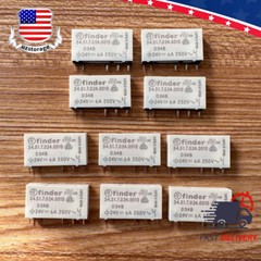 10PCS For Finder 34.51.7.024.0010 Power Relay 24VDC 6A 34.51.24VDC 5Pins SPDT US
