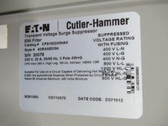 EATON TRANSIENT VOLTAGE SURGE SUPPRESSOR CPS100240HAK 100 KA 240 V 30 AMP