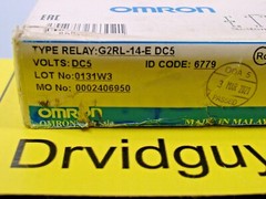 *Lot of 5 Omron G2RL-14-E DC5 General Purpose Relay; SPDT; 16A; 5 VDC Coil