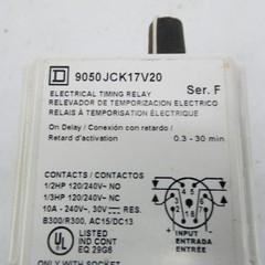 SQUARE D 9050JCK17V20 SER. F 110/120V 0.3-30MIN NSNP