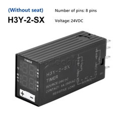 H3Y-2-SZ 12V 24V 220V Power on Time Delay Relay With Digital Display + Base New