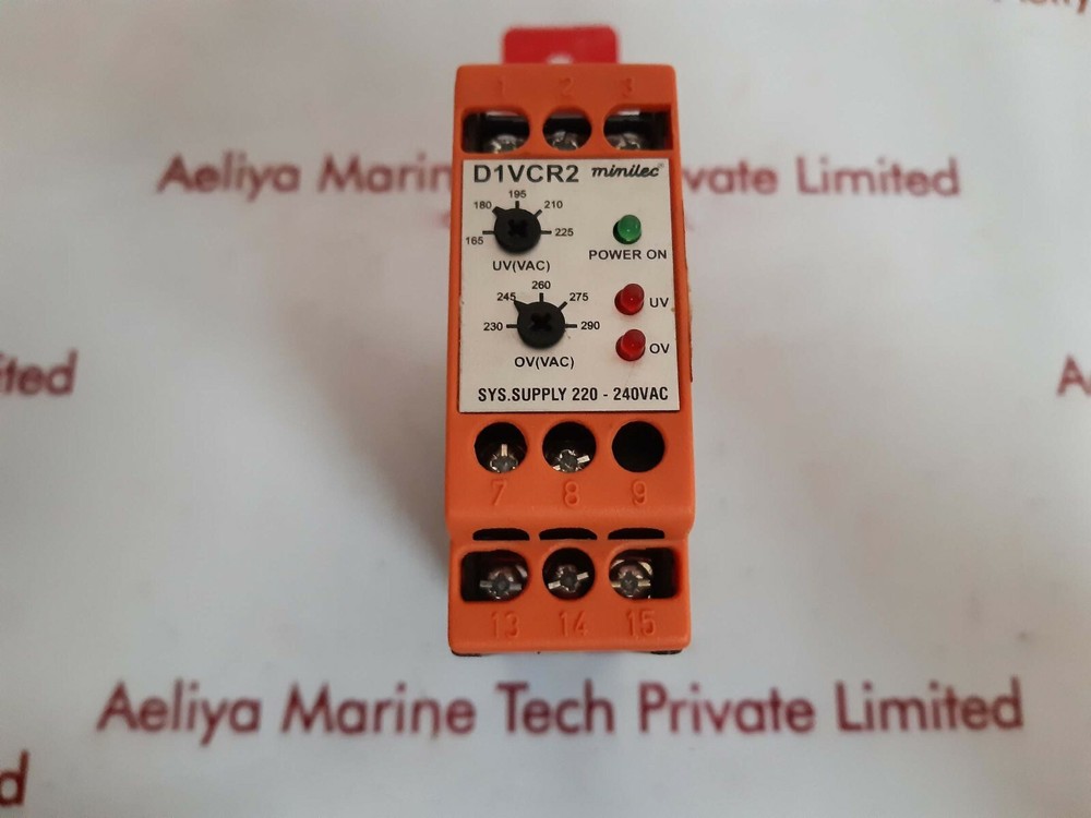 Minilec D1VCR2 Over Voltage Relay 220 – 240VAC