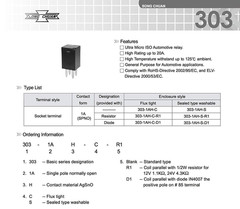 Automotive Purpose Relays 303-1AH-C-R1-U01-12VDC SPNO 20A 12VDC for Polaris RZR