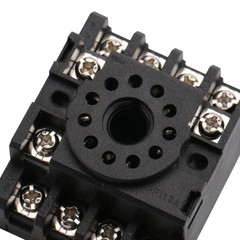 Relay Socket PF113A 11-Pin Octal Base Black 5×4.3×2.6cm – Compatible
