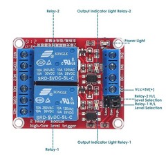 4pcs 2 Channel 5V Relay Module with Optocoupler Support High Low Level Trigger