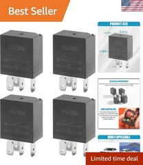 Multi-Purpose 30A Starter Relay Set – 4 Pin 12V for Optimal Vehicle Performance