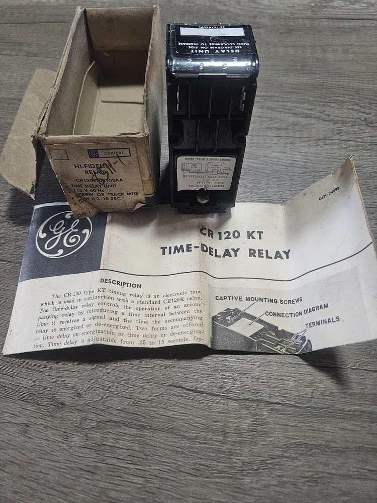 GENERAL ELECTRIC CR120KT00102AA 115V 0.3-15SEC NSMP Comes With Instructions