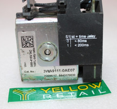 SIEMENS 3WA9111-0AE07 UNDERVOLTAGE RELEASE 380-415V AC
