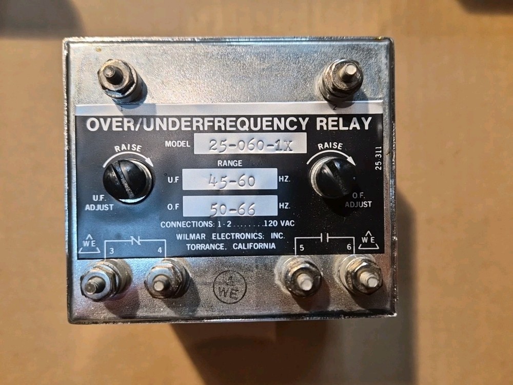 WILMAR OVER / UNDER FREQUENCY RELAY # 25-060-1X NSN: 5945-01-227-6442, NOS.