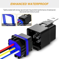 GOOACC 6 Pack Waterproof Heavy Duty 12 AWG Tinned Copper Wires 5PIN SPDT Bosc…