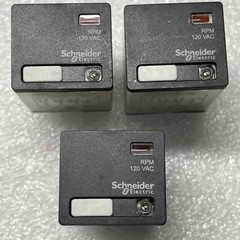 (Lot Of 3) RPM33F7 Harmony, Power plug-in relay, 15 A, 3 CO, with LED, 120 V AC