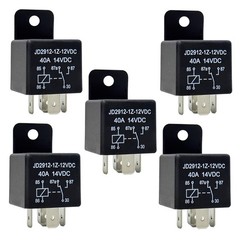 Kalmaegee 5 Pack Relays 12V 40A, 5 Pin Relay Model JD2912-1Z-12VDC