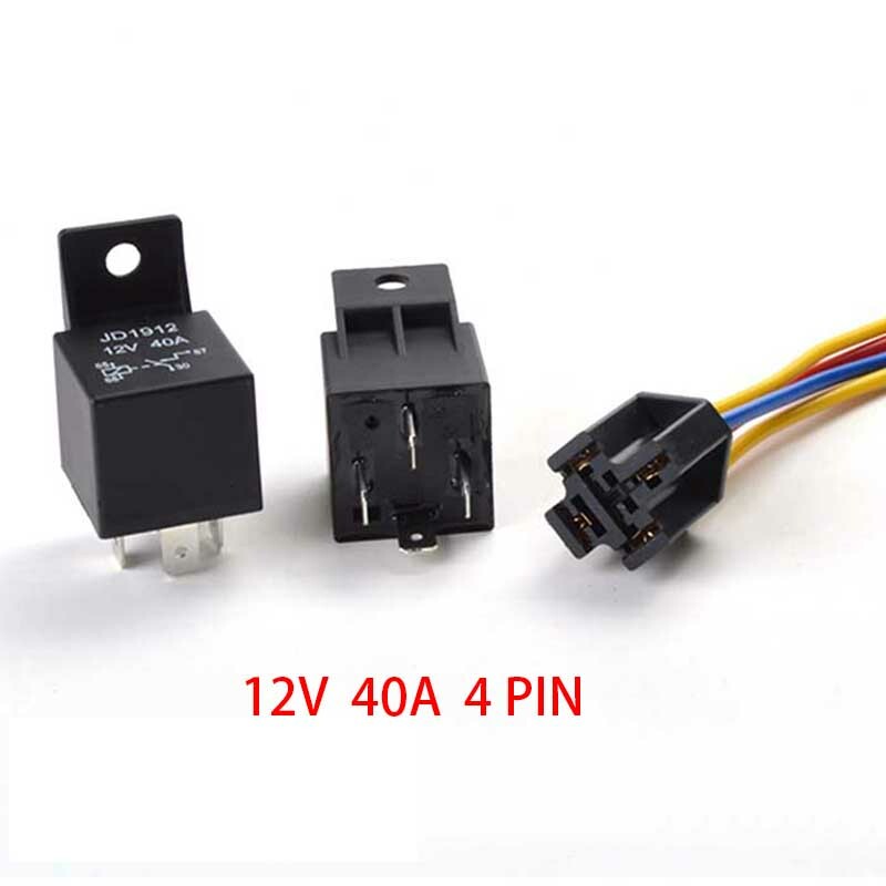 5Pcs/set JD1912 Waterproof Automotive Relay Car Relay 12V 40A 4Pin 5Pin Auto