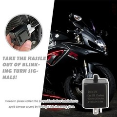2PCS 12V LED Flasher Relay 2 Pin,Adjustable Turn Signal Relay for Repairing Moto