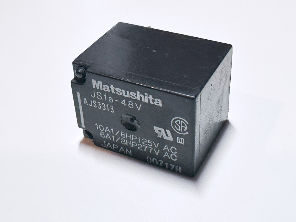 JS1A-48V AJS3313 Matsushita Power Relay 48VDC SPST-NO 10A PCB 4-Pin