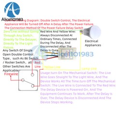 AC110-220V 7A 1 Channel Timer Adjustable Turn Off Delay Controller Module