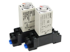 H3Y-2/-4 AC220V DC24V DC12V Power On Timer Time Delay Relay Socket Base 1s~60Min