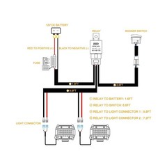 Wiring Harness 2 Lead, Rfroad Lighting 12V Fog Lights Wiring Harness Kit for …