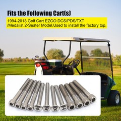 Golf Cart Suntop Hardware Set For EZGO DCS/PDS/TXT 2-Seater Model 75465-G01 US