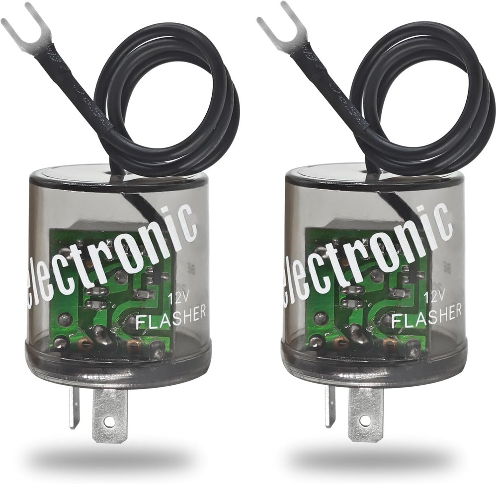 LED Flasher Relay 2 Pins 12V (Pack of 2) – Heavy Duty Turn Signal Flasher Relay