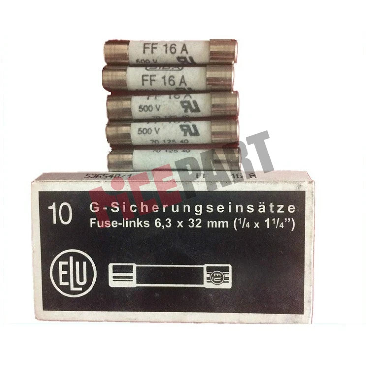 10PCS/Box New Fast Quick Blow Fuse 7012540 16A 500V 6.3*32mm FF16A