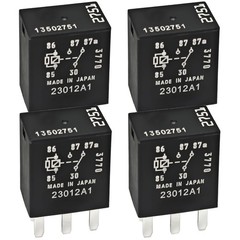 13502751 12VDC 5-Pin Relay (Pack of 4) – 35A Automotive Relay, Compatible with B