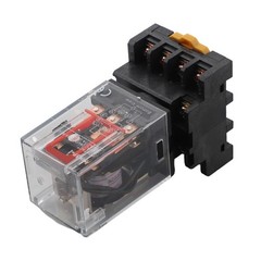 Silver Alloy Contact MK3PI MK3P 220VAC Relay 11 Pin 10A 250VAC With Socket Base