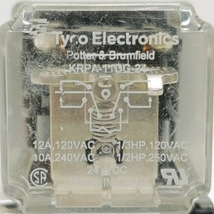 TYCO KRPA-11DG-24 POWER RELAY 10A 24VDC DPDT OCTAL 8-PIN LOT OF 2 NEW NO BOX