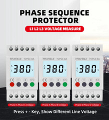 3 Phase Voltage Protector Relay Adjustable Over Under Monitoring Meter 380VAC