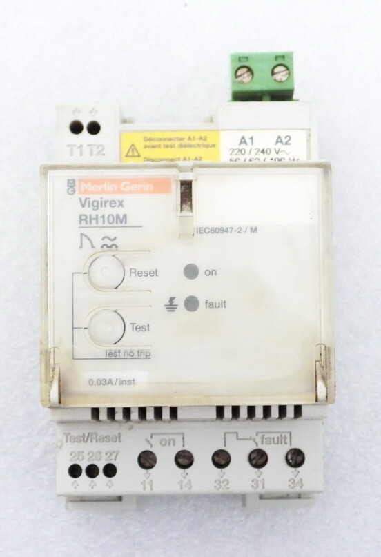 MERLIN GERIN VIGIREX MODEL RH99M GROUND FAULT DIFFERENTIAL EARTH LEAKAGE RELAY