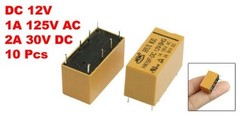 uxcell 10 Pcs DC 12V Coil DPDT 8 Pin PCB General Purpose Power Relay HK19F