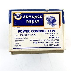 Advance Relay Power Control Type PG/2C/115VA Formerly 9104 Combination DPDT