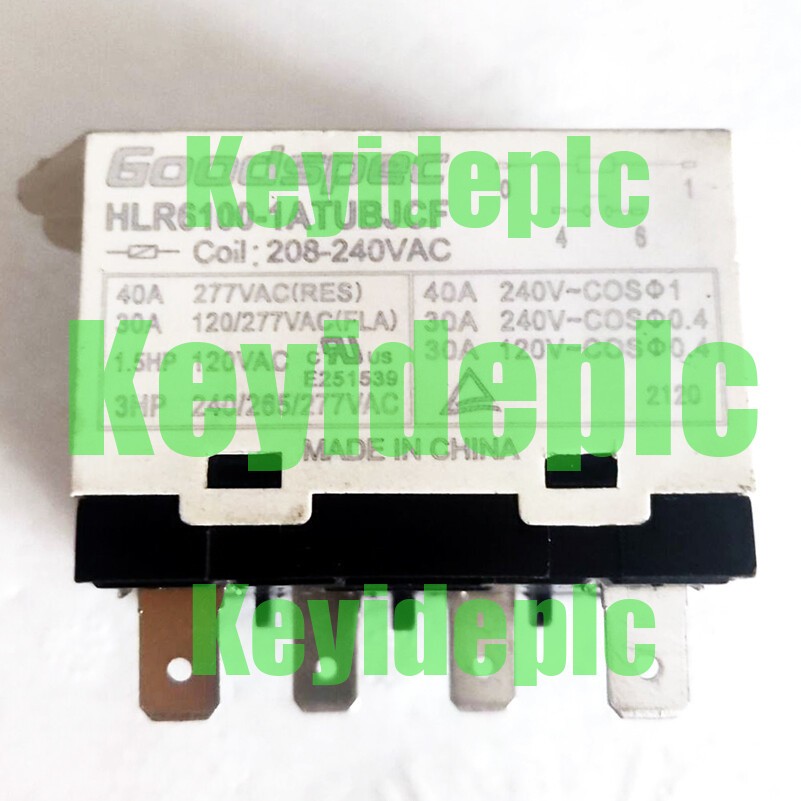 1Piece HLR6100-1ATUBJCF 208-240VAC Compressor Relay 30A 277VAC 6Pins New