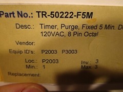 MACROMATIC TR-50222-F5M TIMER, 8 PIN, R0170