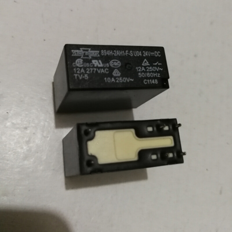 10Pcs894H-2AH1-F-S U04 894HN-2AH-F-S 24VDC Power Relay 12A 277VAC 6Pin NEW