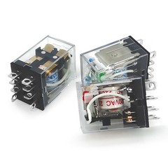 1 Pcs Electromagnetic Relay Set 12VDC 24VDC 24VAC 36VAC 110VAC 220AC Coil Power