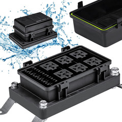 True Mods 12V DC Auto Waterproof Fuse 5-Pin Relay Box Block [6 Bosch Style Relay