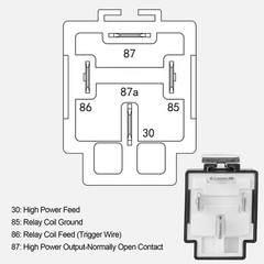 Fuse Relay Switch Kit2V 30A, 4 Pin SPST, 30A Switch Harness Set, Automotive 1