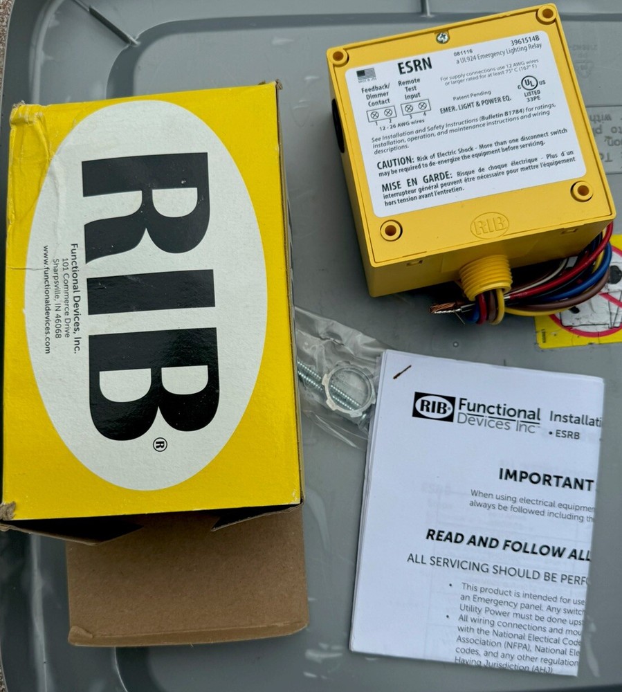 ESRN EMERGENCY LIGHTING BYPASS SHUNT RELAY, UL924, 120/277V