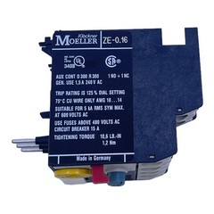 Klöckner Moeller ZE-0.16 motor protection relay 0.1-0.16A 240V AC
