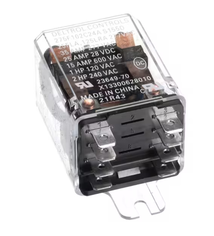 Trane RLY02532, X13300628010, Relay, 24 Volt Coil, 25 Amp, DPDT