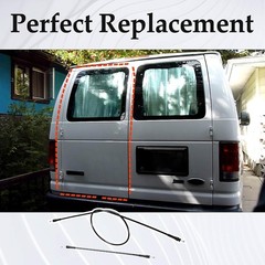 Rear Left Cargo Door Upper & Lower Latch Release Cables Compatible with Ford E-1