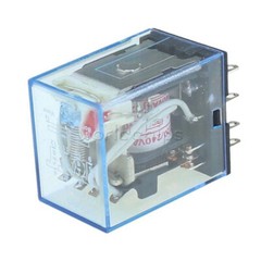 MY4NJ DC 24V Coil Power Relay DIN Rail Mounted Base 14 Pin 4PDT FC