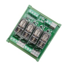 GEYA AC/DC 12/24V 4 Channel Omron Relay Module Pluggable PLC 1NO1NC Relay SPDT