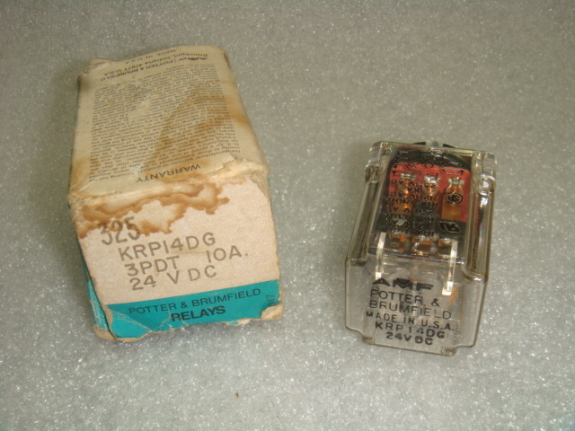 NEW, POTTER & BRUMFIELD, RELAY, KRP14DG, 3PDT, 10A, 24 VDC, NEW IN FACTORY BOX