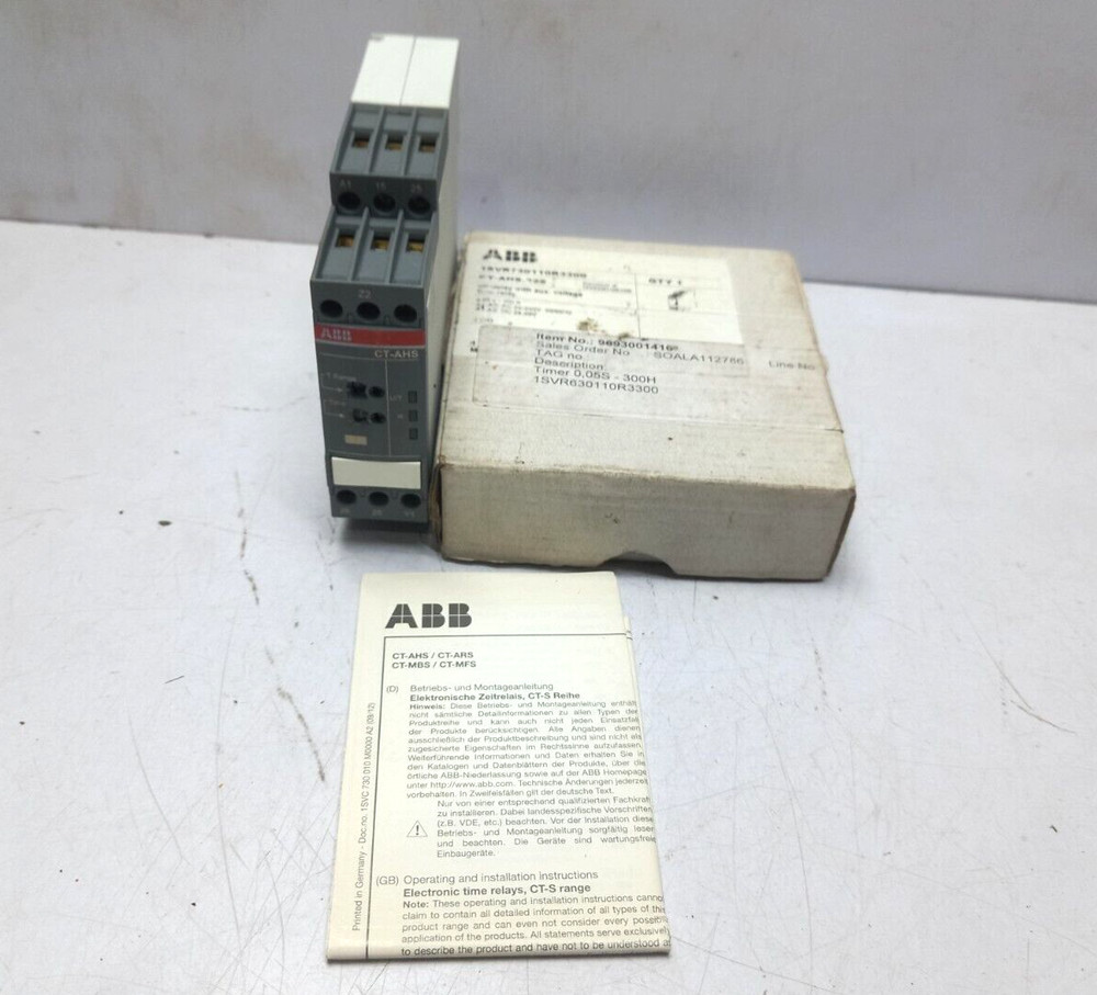 ABB CT-AHS.22S Off Delay With Auxiliary Voltage Time Relay 1SVR730110R3300 CTAHS