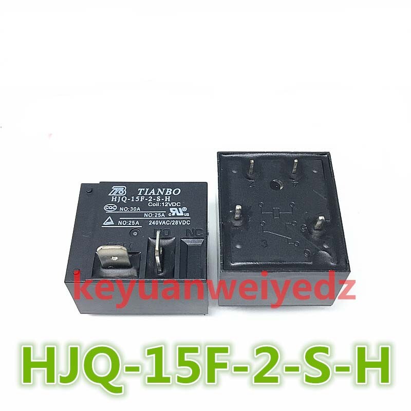 2pcs NEW 12V HJQ-15F-2-S-H 12VDC TIANBO Relay 4Pins