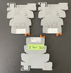 {#3}~Phoenix Contact PLC-RSC- 24DC/21 Relay 2966171 w/ 2961105 Relay 24VDC 6A