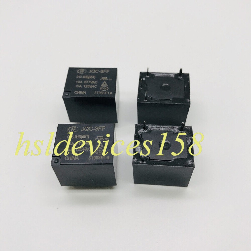 5PCS Hongfa Relay JQC-3FF-012-1HS 4-Foot Set Normally Open JQC-3FF-12VDC-1HS