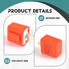 2 Pin Motorcycle Speed Adjustable LED Turn Indicator Flasher Relay 12V A9W2